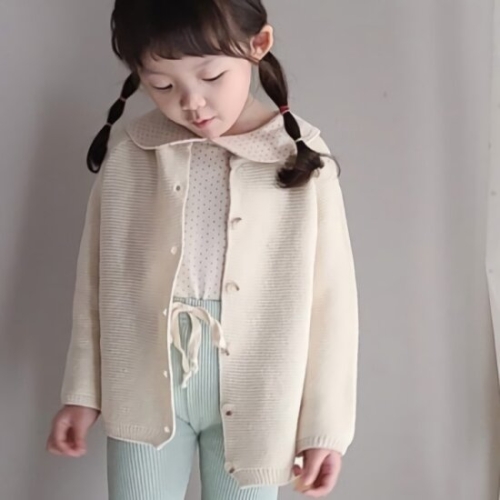 여아 유아 아동 키즈 봉 가디건 등원룩 봄바람