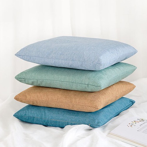 린넨 무지 방석커버 50x50