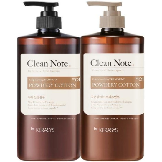 애경 케라시스 클린노트 파우더리 코튼 샴푸 1000ml+트리트먼트 1000ml 2종세트_이미지