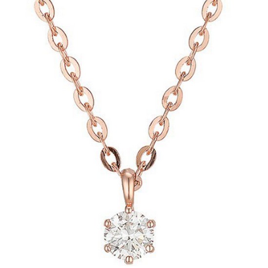 L-DIAMOND 1부 베이직 6프롱 14K 목걸이 LNF23U04D