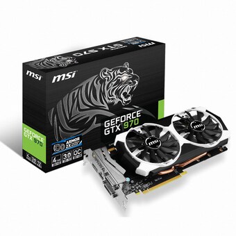 MSI 지포스 <b>GTX970</b> 블랙 아머 2X OC D5 4GB 반석전자