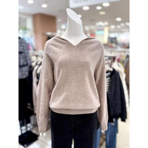 트리아나 소고 세이브존01 울 100 후드넥 니트 풀오버 AK4TA07_이미지