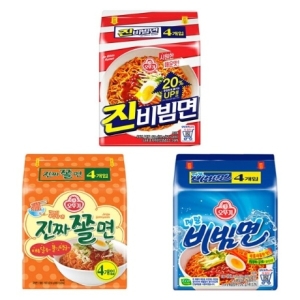 오뚜기 진비빔면 4개 + 진짜쫄면 4개 + 메밀비빔면 4개_이미지
