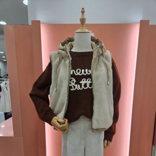 SOOS 퍼콤비 후드덕다운베스트 Y246NFUA16BE_이미지
