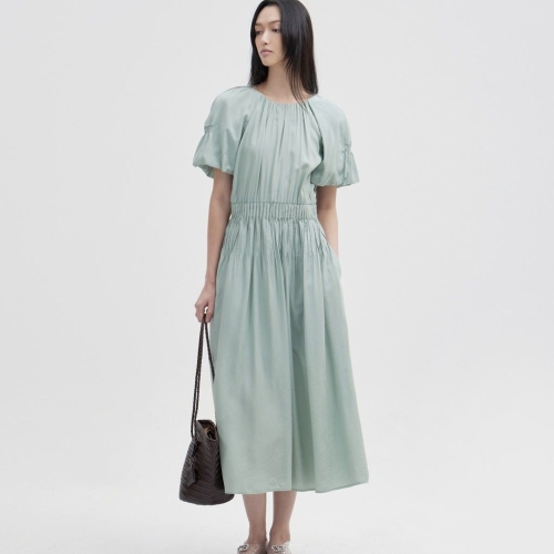 대현 ZOOC 린넨믹스 핀턱 포인트 원피스_Z252PSE025