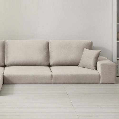 홈인홈 쏘웰 모듈 미니 아쿠아텍스 패브릭 좌식소파 3인용 (스툴별도)_이미지