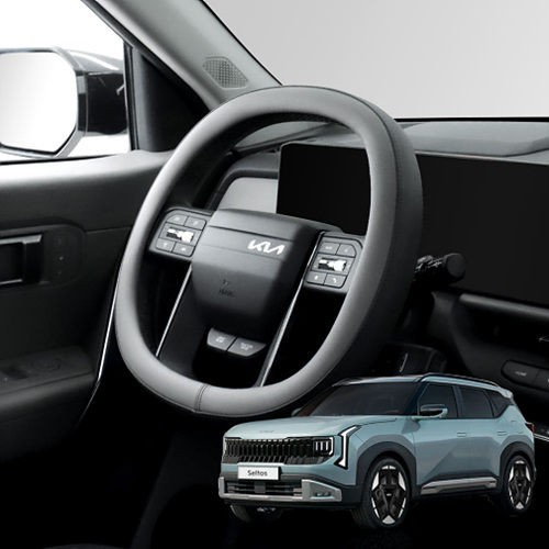 투톤 가죽 스티어링 핸들커버 기아 디올뉴 셀토스 SP3 전용