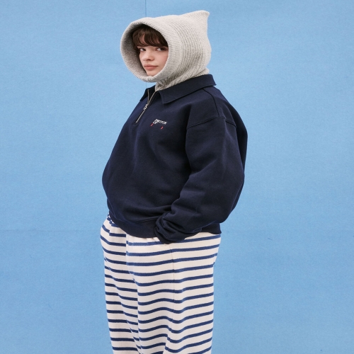 스위치123 SYF8TS06NV 에덴 스페이스 카라 반집업 맨투맨 네이비_이미지