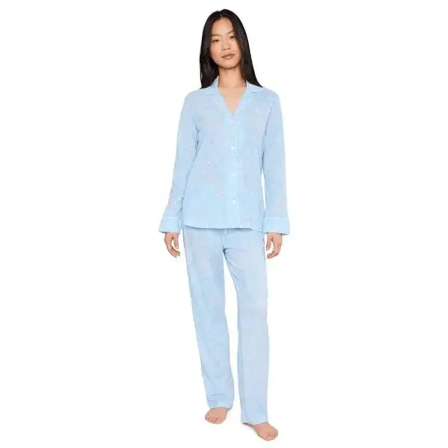 폴로랄프로렌 로렌 우먼 니트 롱 슬리브 Notch Collar Pant Pj Set 블루 Paisley 1165149