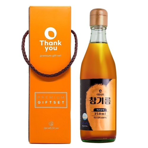 대현상회 저온압착 국산 참기름 350ml 1병 선물세트[1개]