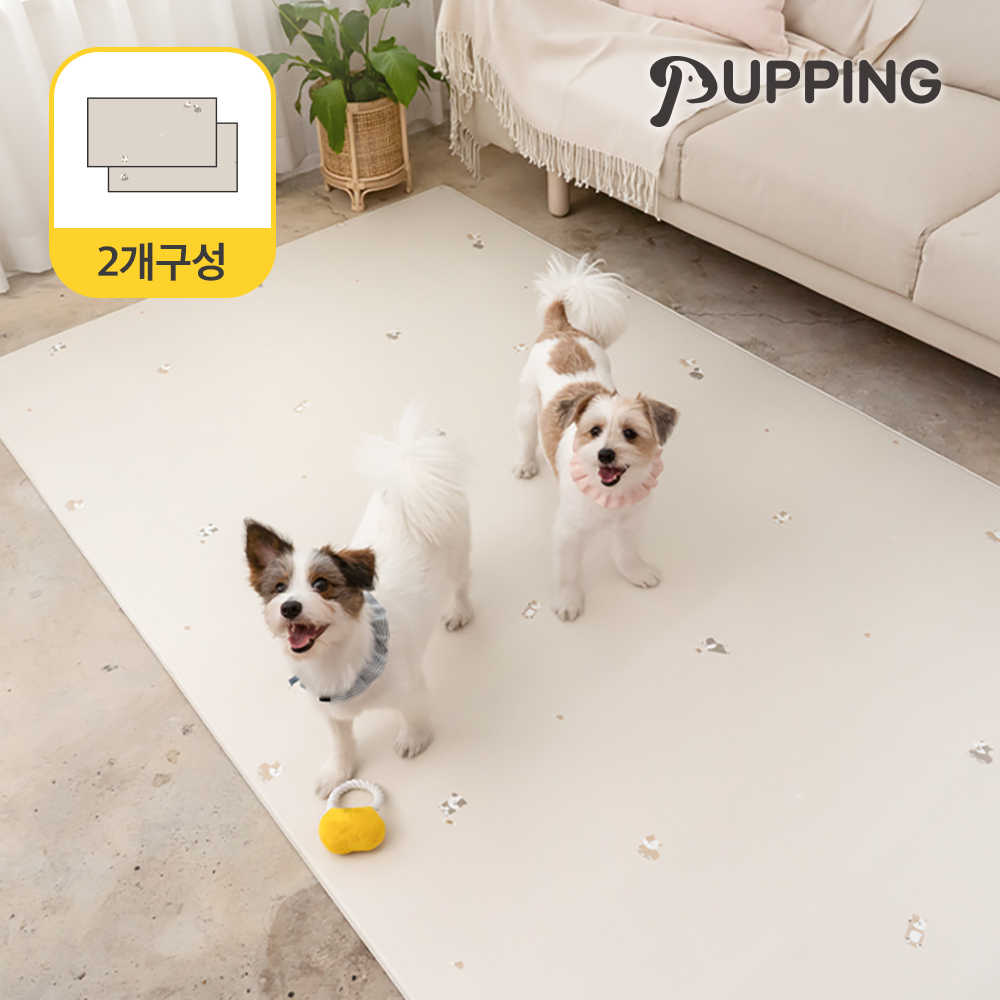 제이월드산업 알집매트 퍼핑 펫매트 러그타입 L 견종디자인 240x140 (2개)_이미지