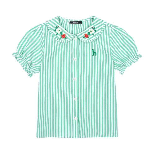 헤지스 키즈 스트라이프 블라우스 HUM12XB75M-GN
