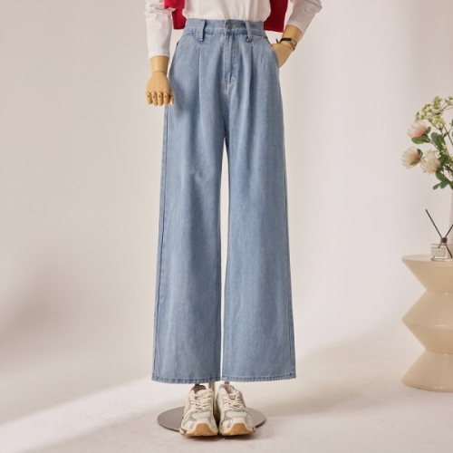 커스텀에이블 55-77핀턱 와이드 데님 팬츠_T2602DP008A