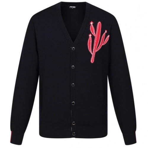 핑 선인장 포인트 니트 가디건 111E3SD182_NA_이미지