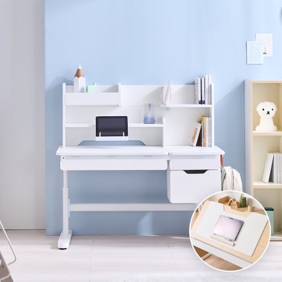 리바트 세계가구 프라임 키즈 각도높이조절 책상+데스크패드 세트