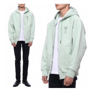 아미 남성 하트 로고 박시핏 후드 집업_E22USW402_747_441_M_22S