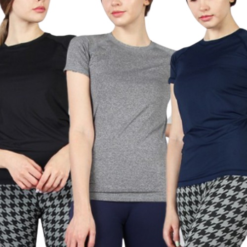 조이할리 뉴드라이핏 요가복 반팔 상의 티셔츠 3장세트_이미지