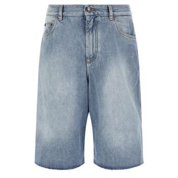 코튼 데님 반바지 라이트 블루 153472132