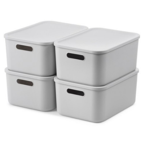 코멧 홈 심플한 리빙박스 팬트리 정리함 M 4개 (4개)_이미지