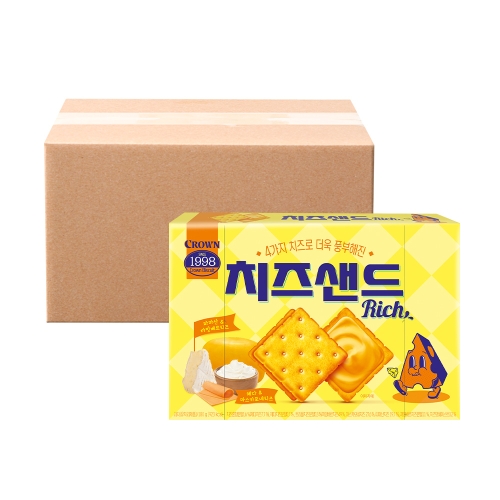 크라운제과 치즈샌드 리치 180g (10개)