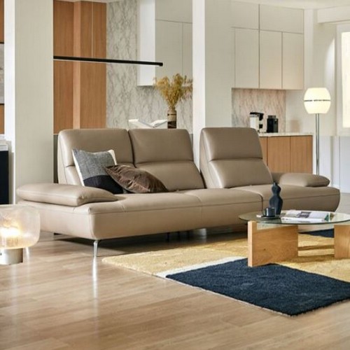 자코모 젬마 스윙 기능성 천연가죽 소파 4인용 (스툴별도)