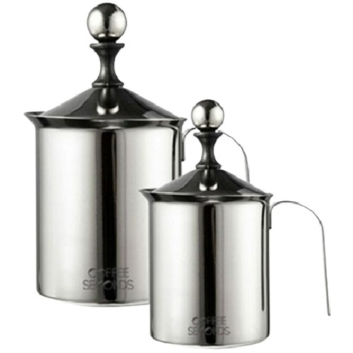 커피세컨즈 더블망 스텐 거품기 800ML_이미지