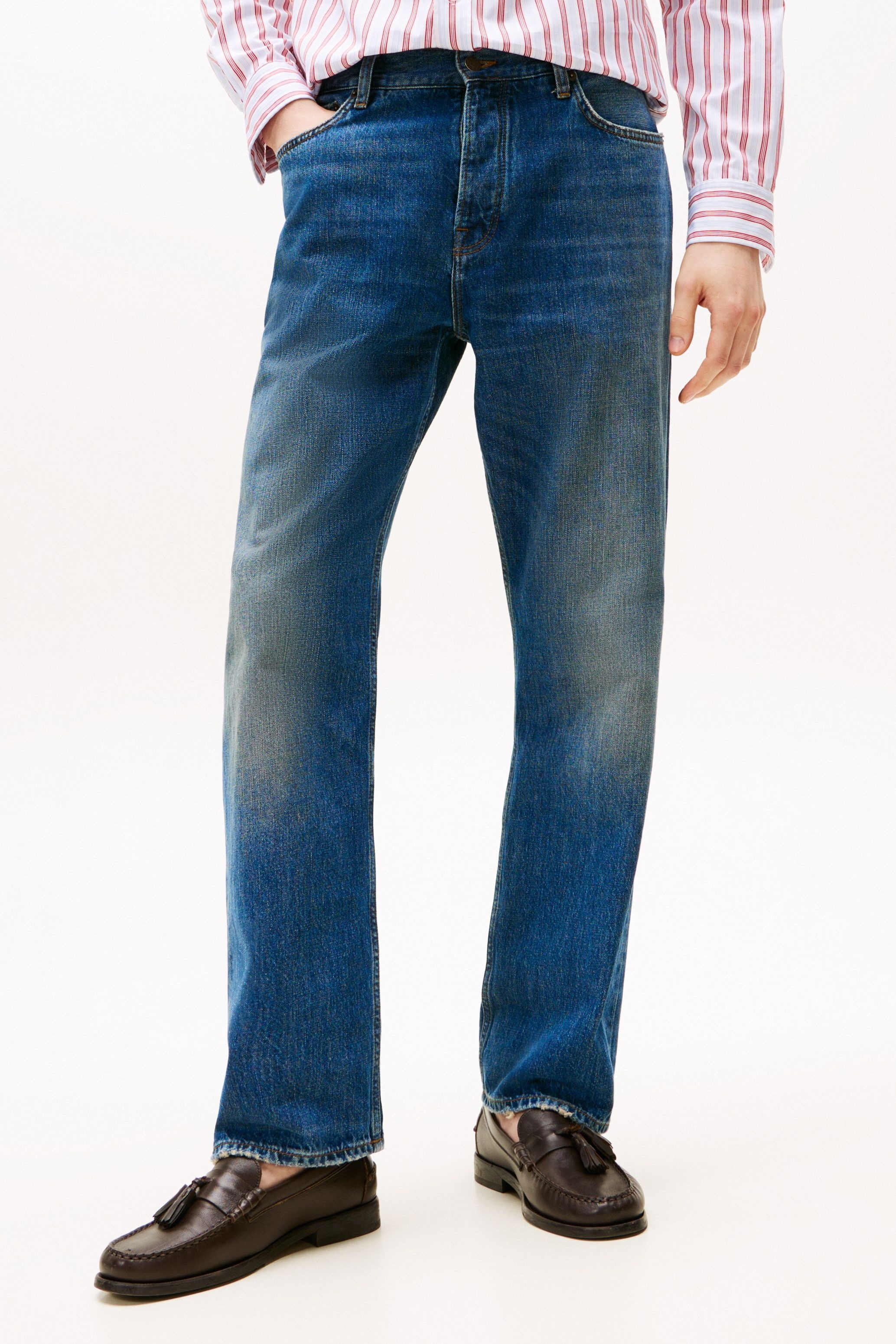 TOMMY HILFIGER 리버 릴랙스 데님 팬츠 T12F6NPC450MT11BM T12F6NPC450MT11BM 121738