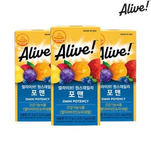 얼라이브 원스 데일리 포 맨 1632mg 60정 (3개)_이미지