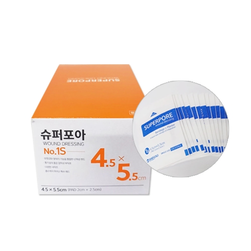 밴드골드 슈퍼포아 일체형 드레싱밴드 100p 4.5 x 5.5 cm 1개