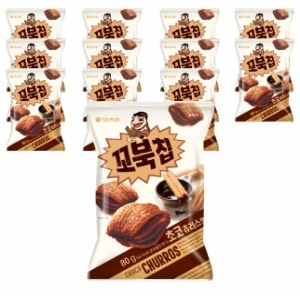오리온 꼬북칩 초코츄러스 과자 80g 8개 꼬북칩 초코츄러스 과자