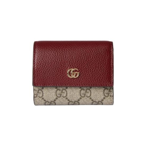 바이컬러 GG 마몽 미니 월렛 로쏘 앙코라 레드 베이지 837957-AAE5E-6258