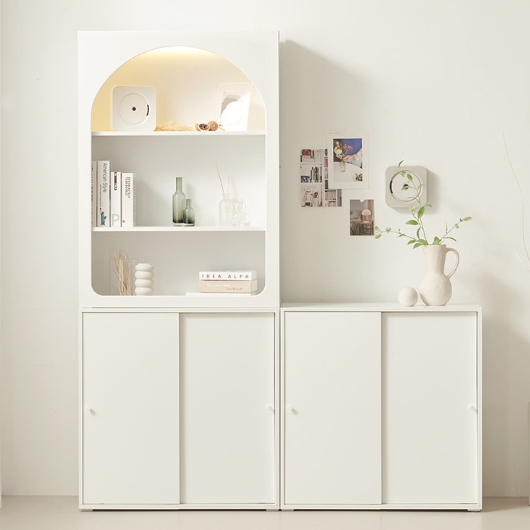 룸앤디 스르륵 4단 도어 일반형 슬라이딩 수납장 800_이미지