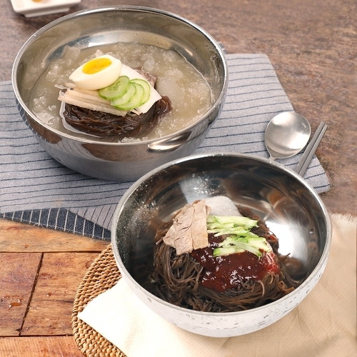 초정식품 냉면가 매콤 시원한 칡 사골육수 물냉면 5인분 + 비빔냉면 5인분 세트_이미지