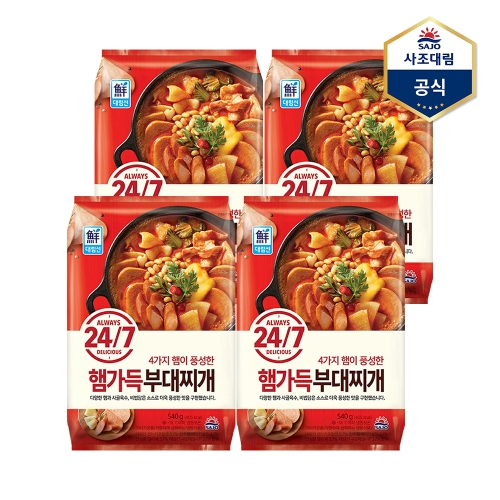 사조대림 대림선 햄이 푸짐한 부대찌개 540g (4개)_이미지
