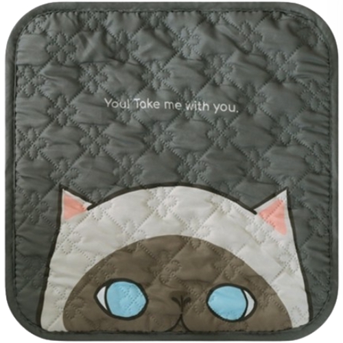 한일전기 빼꼼냥이 그레이 전기방석 (1인용, 40x40cm)