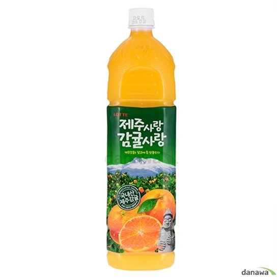 롯데칠성음료 제주사랑 감귤사랑 1.5L (4개)