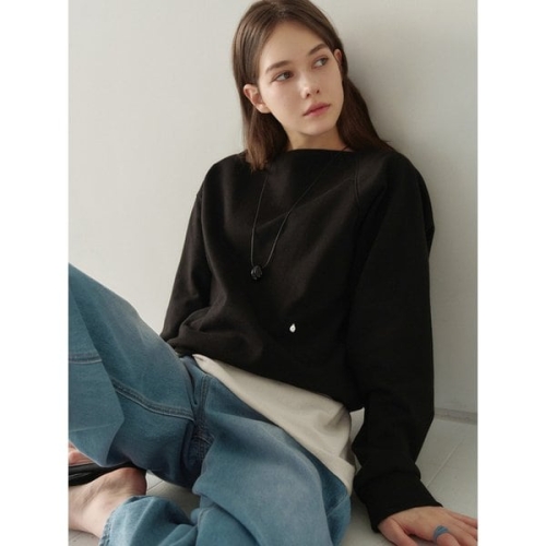 LF ���ڳ� ���丮�� Loosefit Boat-neck Sweatshirt Black AT6TSA021BK 1082573