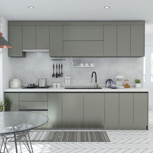 닥터씽크 릴러블키친7 메탈실버 ㅡ자 (~1.4m)