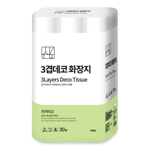 적재적소 3겹데코 화장지 30m (30롤) (2팩)_이미지