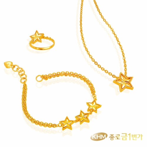 종로금1번가 24K 순금 목걸이 팔찌 2종 택 24K 에크루 11.25g+18k (1개)_이미지
