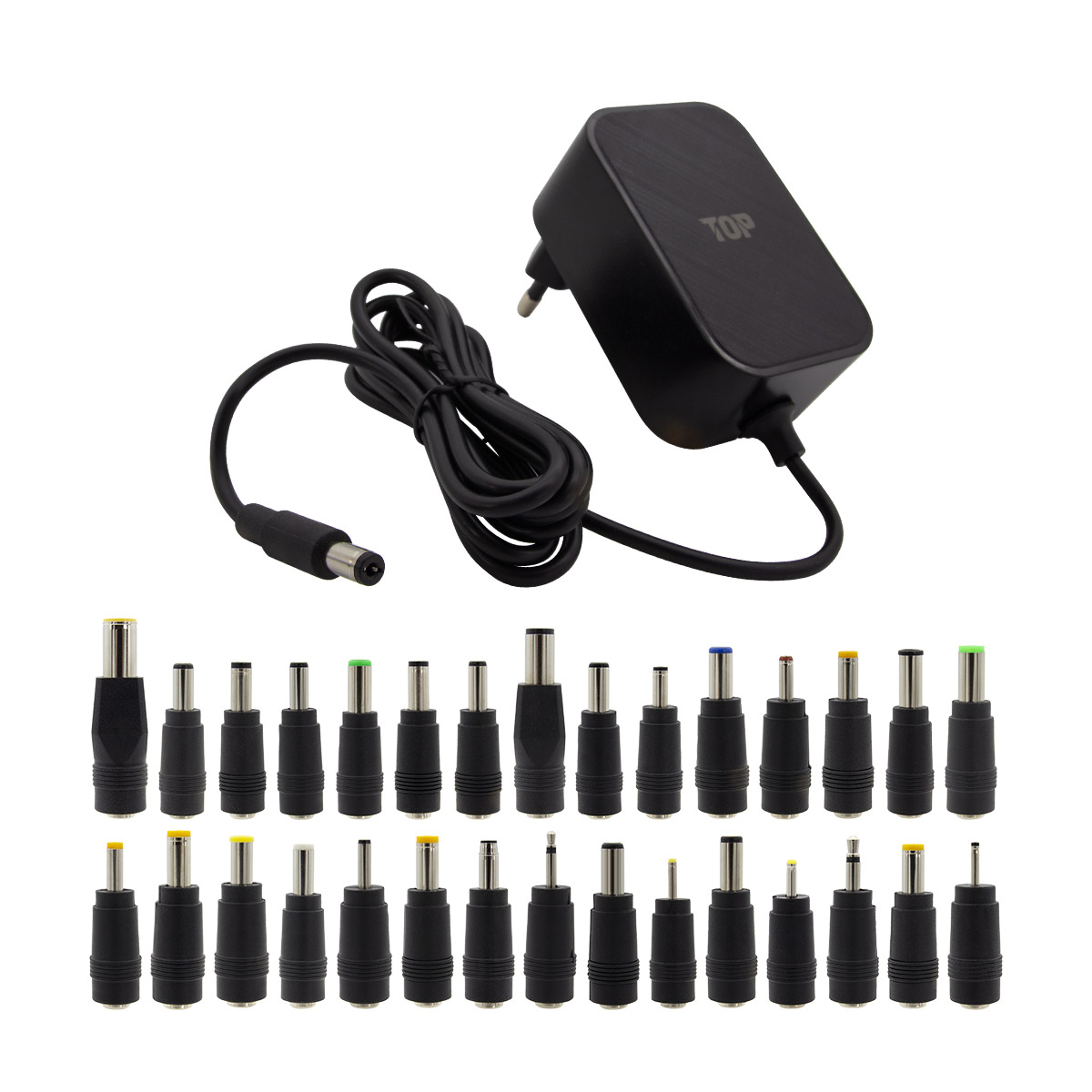 HDTOP DC 12V 3A 블랙 어댑터 (HT-AD196 / 30종 젠더)_이미지