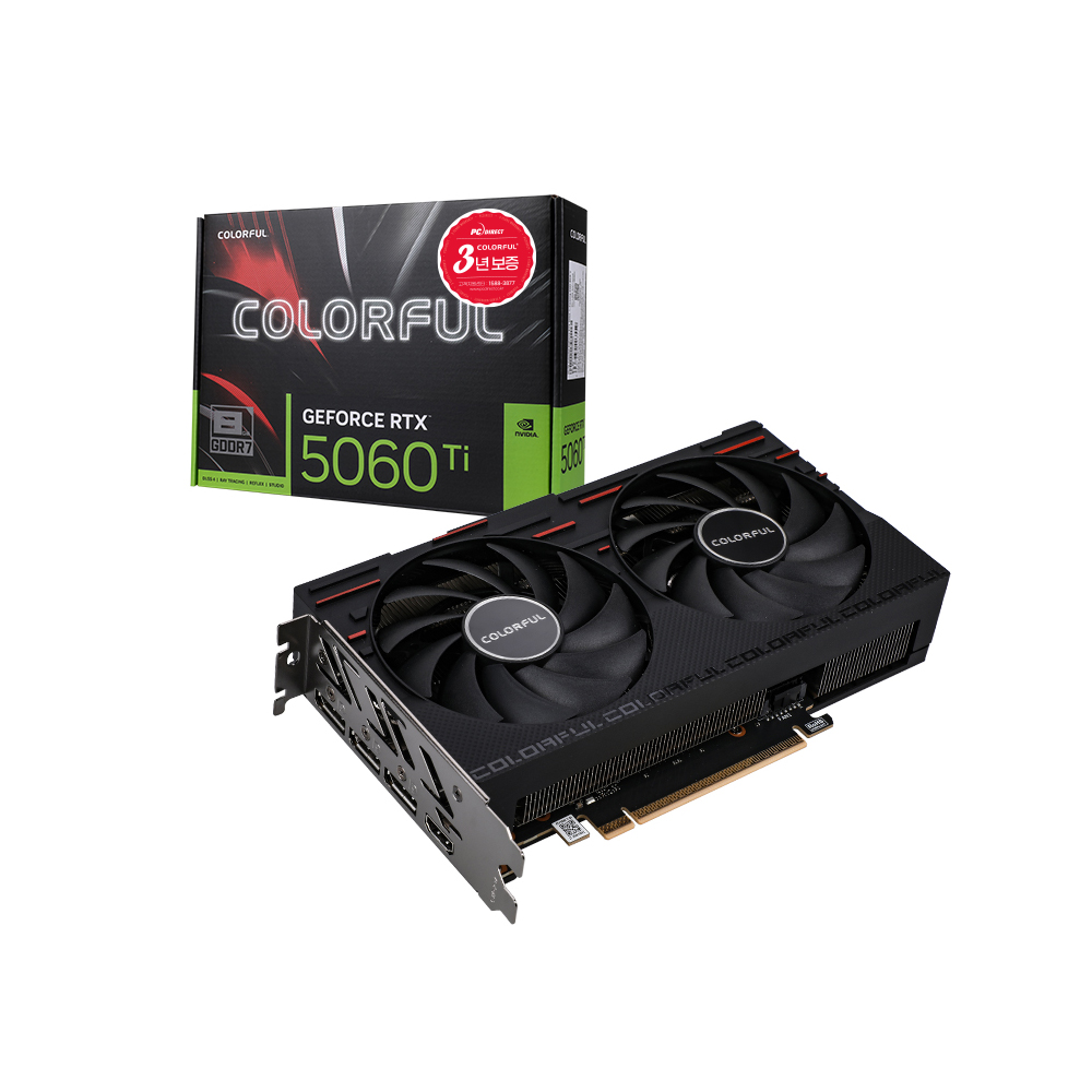 COLORFUL 지포스 RTX 5060 Ti GAMING DUO V2 D7 8GB 피씨디렉트