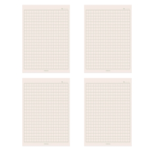 페이퍼리안 라이프패드 메모지 A5 원고지 베이지 4개_이미지