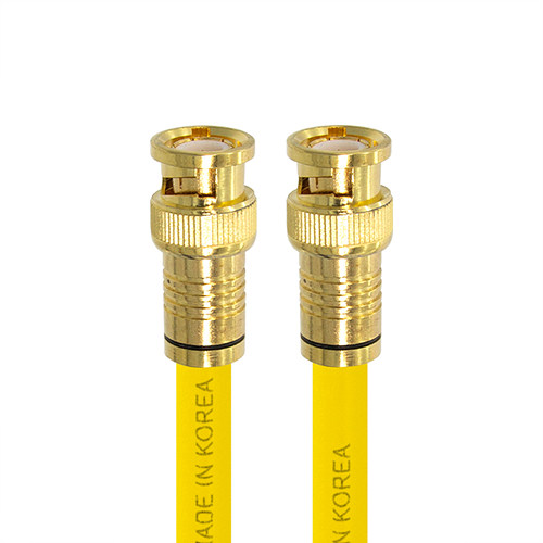 탑라인에이치디 솔탑 골드 고급형 BNC 옐로우 동축 케이블 (SOLTOP-607, 15m)