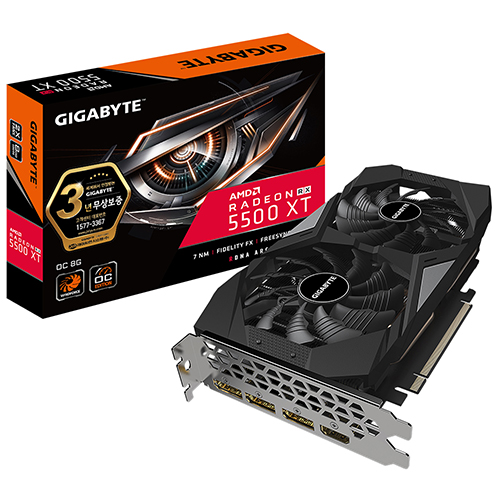 GIGABYTE 라데온 RX 5500 XT UDV OC V2 D6 8GB_이미지