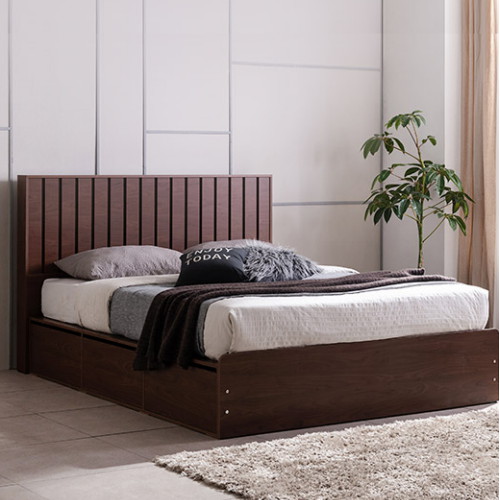 삼익가구 크로네 프리미엄 빅수납 호텔 LED침대 Q+협탁 (SB본넬스프링)_이미지