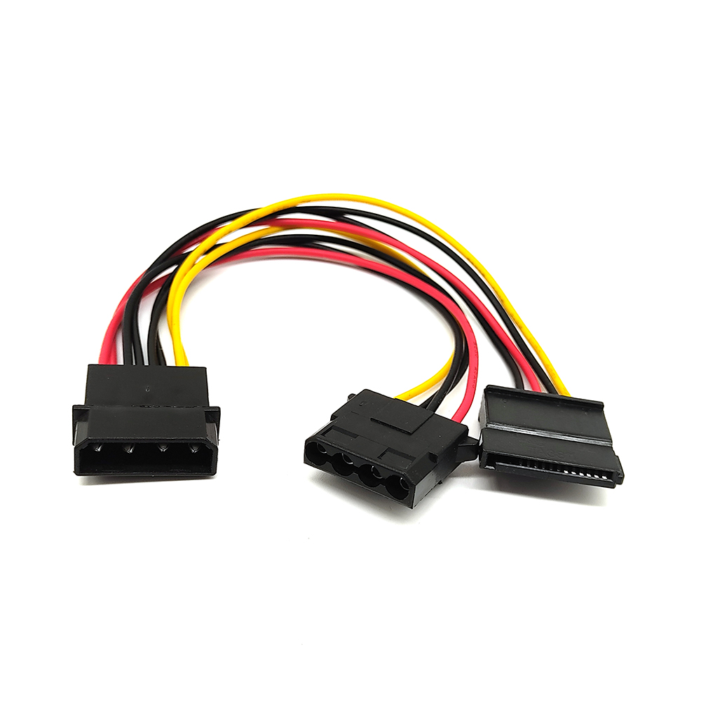 조이쿨 IDE to IDE/SATA 전원분배 케이블 (JC-IDE4PSSATA, 18cm)_이미지