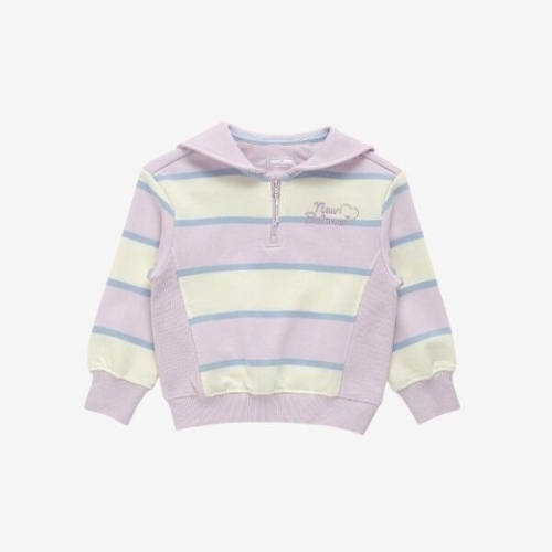 뉴발란스키즈 스트라이프 카라형 스웻셔츠 (NK9CE3807G)_이미지