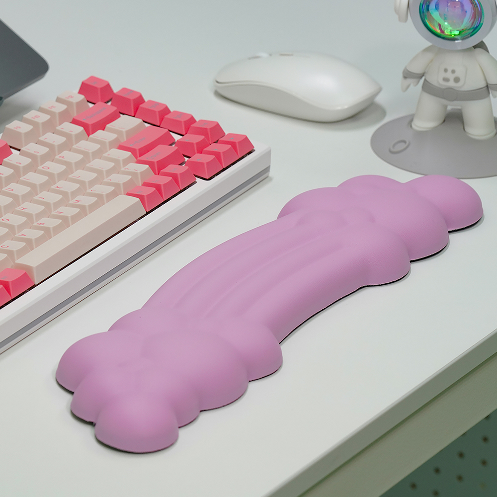 아이노비아 레인보우 구름 키보드 손목 받침대 (핑크)_이미지