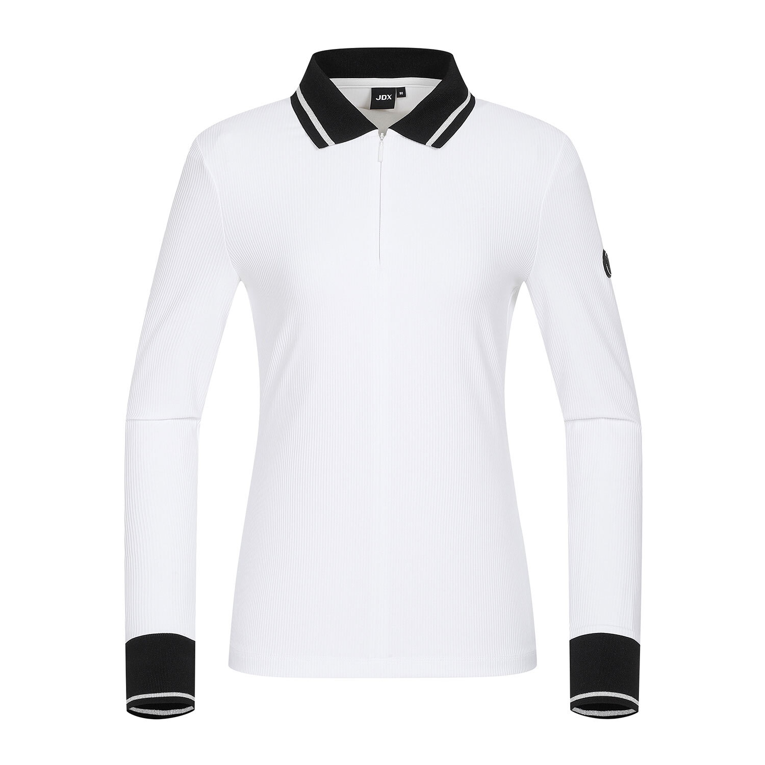 JDX골프 골조직 배색 긴팔 티셔츠 X1TLV7401WH_이미지
